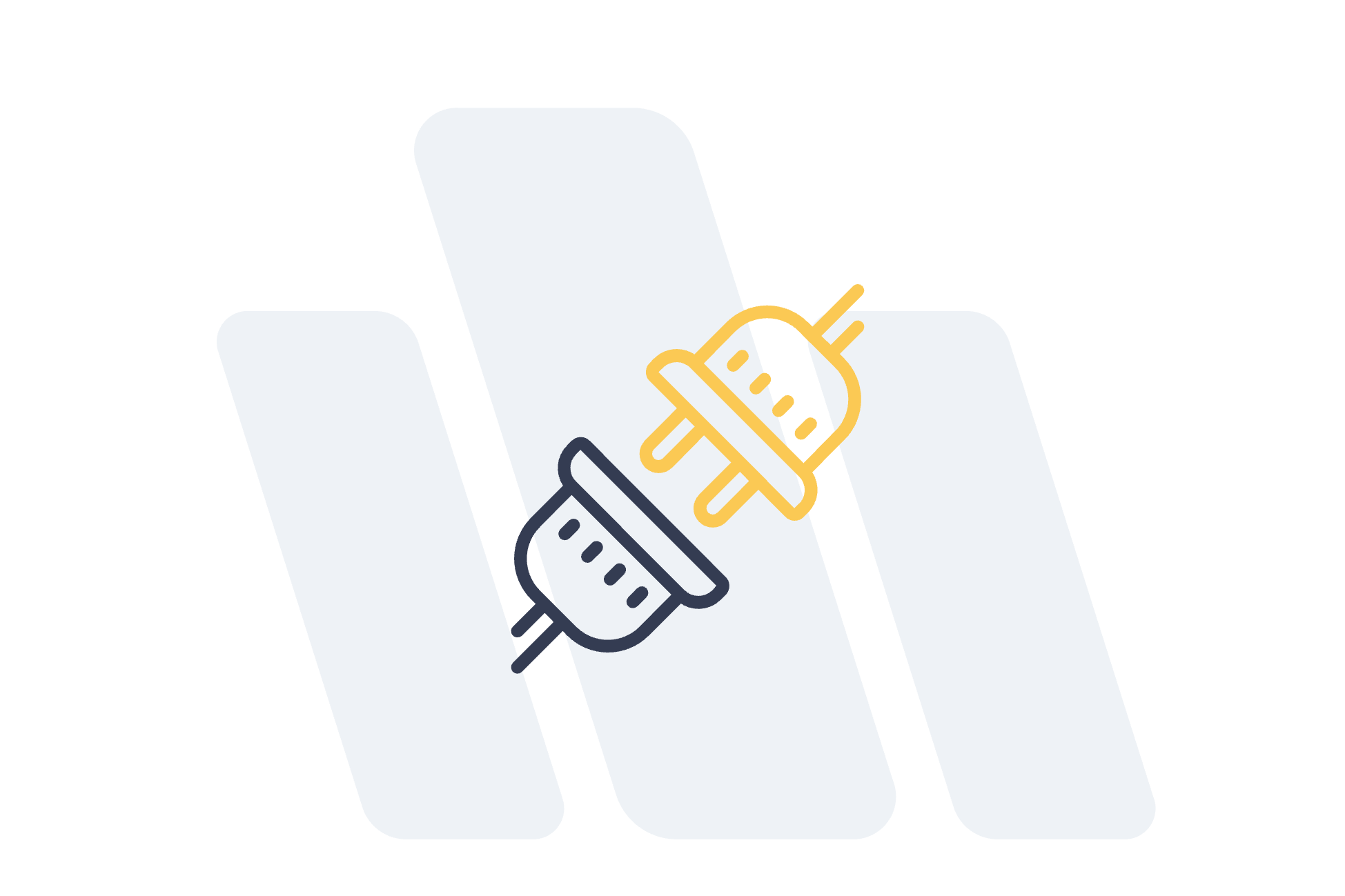Icon einer Steckdose in die ein Stromstecker gesteckt wird