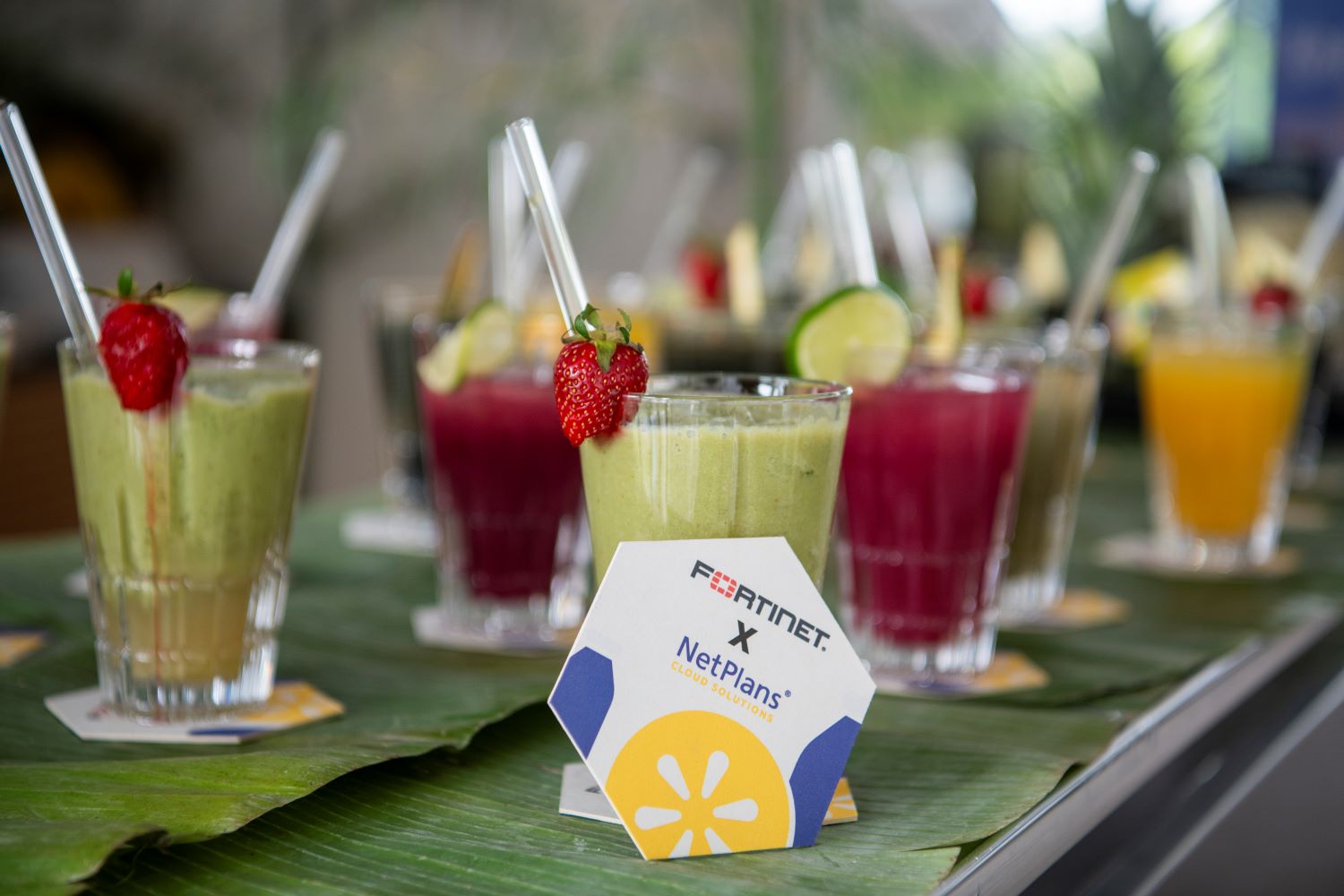 Smoothies mit NetPlans x Fortinet Untersetzer