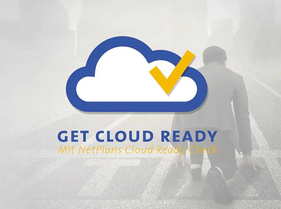 Grafik Cloud ready Check mit Woken Icon und Titel
